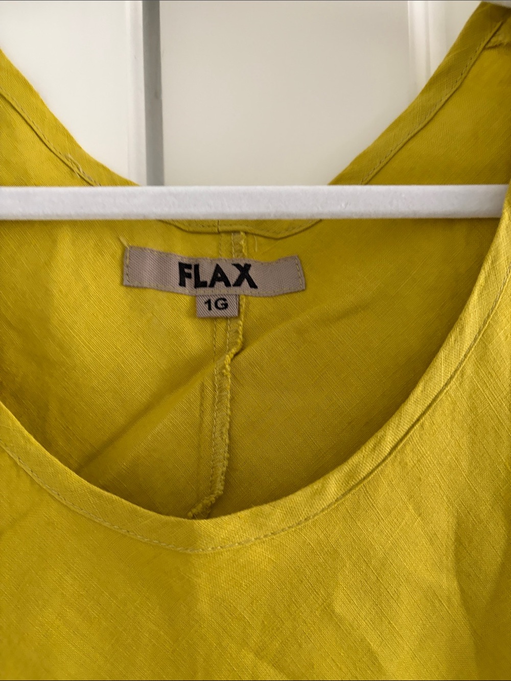 Flax Sleeveless Tank Top in Mustard Yellow - Picture 2 of 4